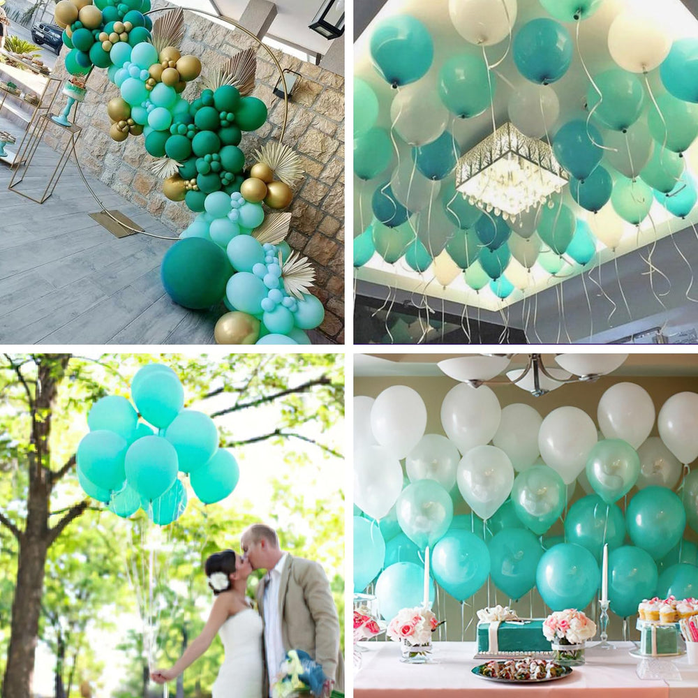 PartyWoo teal balloons party display for birthdays graduations and anniversaries