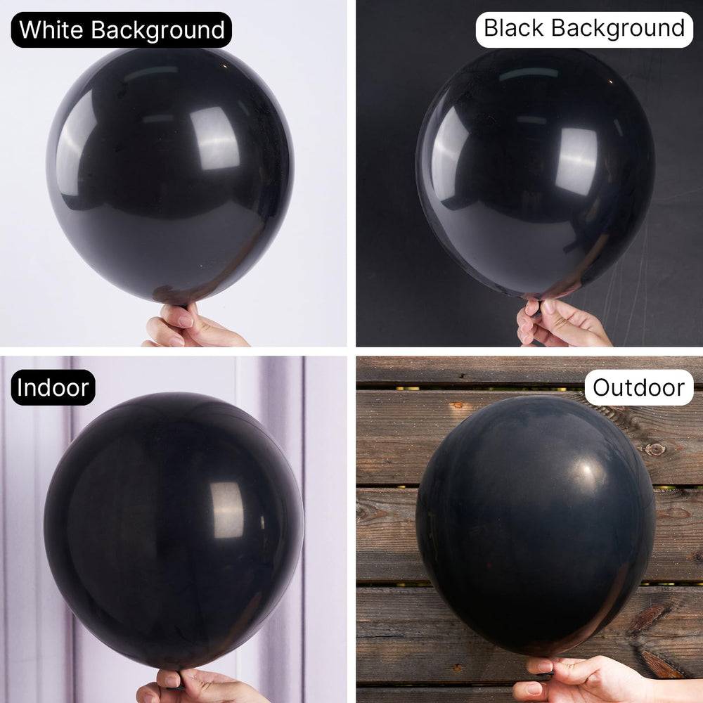 PartyWoo black 10-inch balloons for elegant centerpieces.