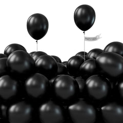 PartyWoo black 5in matte balloons arranged for a chic wedding backdrop.