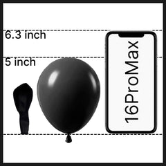 PartyWoo black matte balloons arranged for arch or garland decorations.