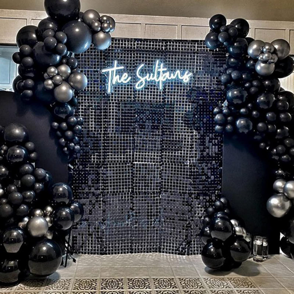 PartyWoo black balloons decorate baby showers, birthdays, and more.