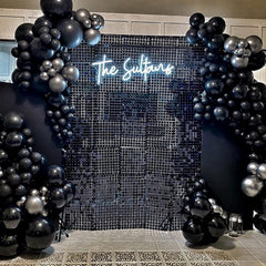 PartyWoo black balloons decorate baby showers, birthdays, and more.