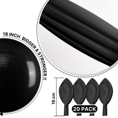 PartyWoo black party balloons suit baby showers, birthdays, and classy events.