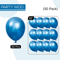 PartyWoo gender reveal setup featuring blue balloons for a stylish reveal moment.