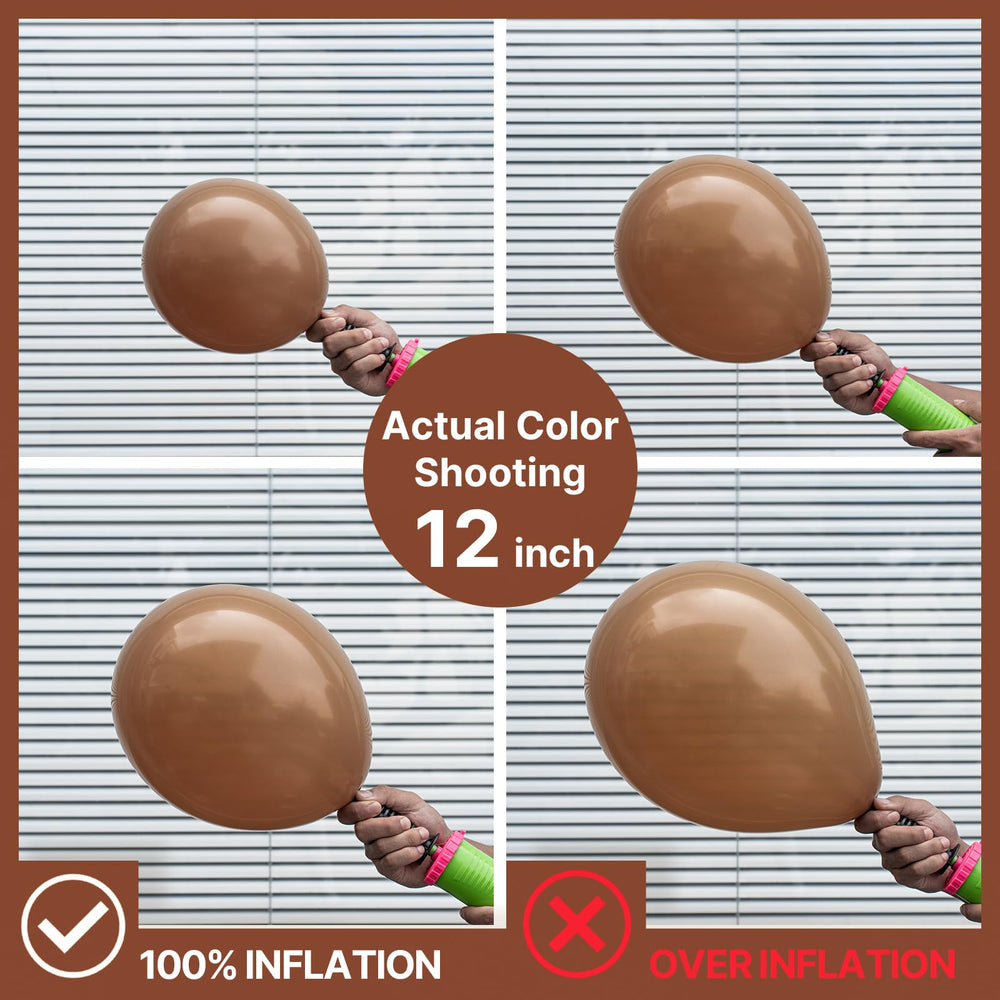 PartyWoo brown balloon 10inch ideal for playful table centerpieces.