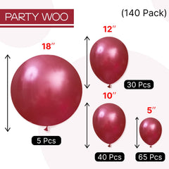 PartyWoo burgundy balloon arch assembly for cohesive wedding decor