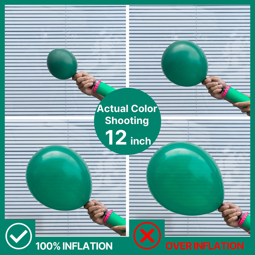 PartyWoo dark green 10-inch balloons versatile for table decor and garlands.