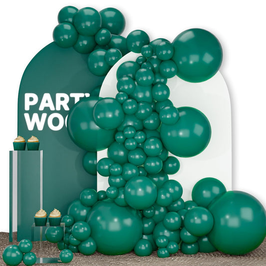 PartyWoo dark green 18-inch balloons add bold color for arches and centerpieces.