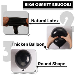 PartyWoo versatile décor ideas with matte black balloons for any party