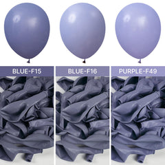PartyWoo dusty blue balloon arch setup for elegant baby showers and parties.