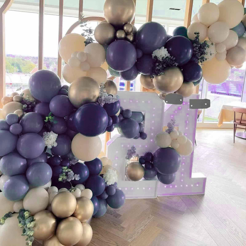 PartyWoo dusty blue balloons balloon garland idea for versatile events.