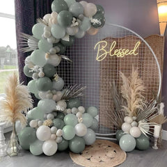 PartyWoo dusty green arch garland kit for easy DIY decorations