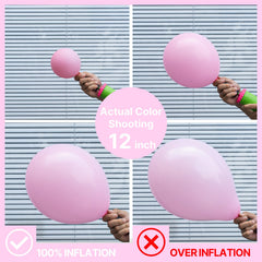 PartyWoo gender reveal 5-inch pale pink balloons add soft ambiance.