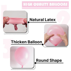 PartyWoo gender reveal pink decor enhances photos and mood.