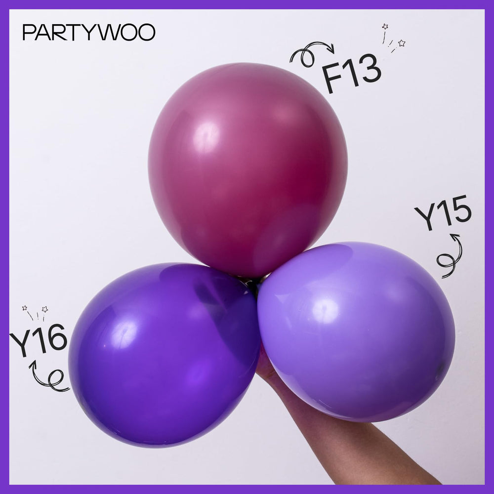 Graduation decor with PartyWoo purple balloons for celebratory flair