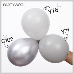 PartyWoo gray balloons add elegant flair to weddings.
