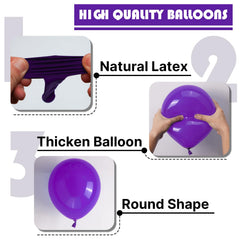 Halloween party decor featuring PartyWoo dark purple balloons