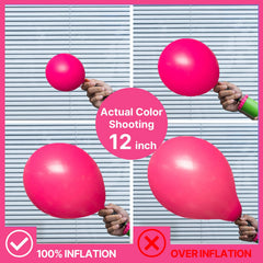 PartyWoo hot pink 12-inch balloons add fullness to balloon garlands.
