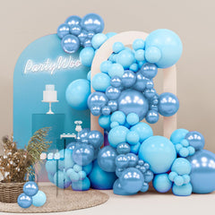 PartyWoo light-blue 18-inch balloons for bold garland backdrops