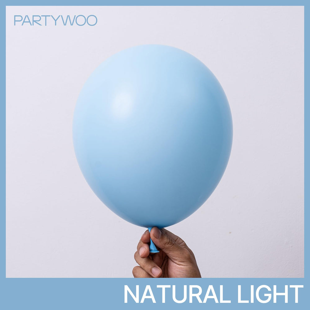 PartyWoo light blue 10-inch balloons for versatile decorations