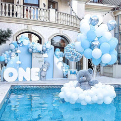 PartyWoo light blue balloons great for graduations and festive milestones.