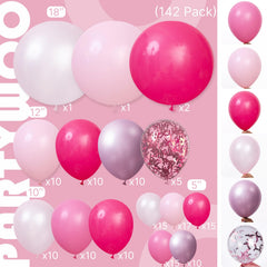 PartyWoo magenta 18in balloons add vibrant focal points