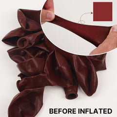 PartyWoo maroon balloons 12-inch ideal for garland accents