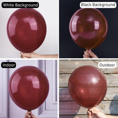 PartyWoo maroon wedding balloons arch for elegant ceremony backdrops.