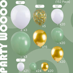 PartyWoo matte white balloons 18-inch add a clean, modern touch.