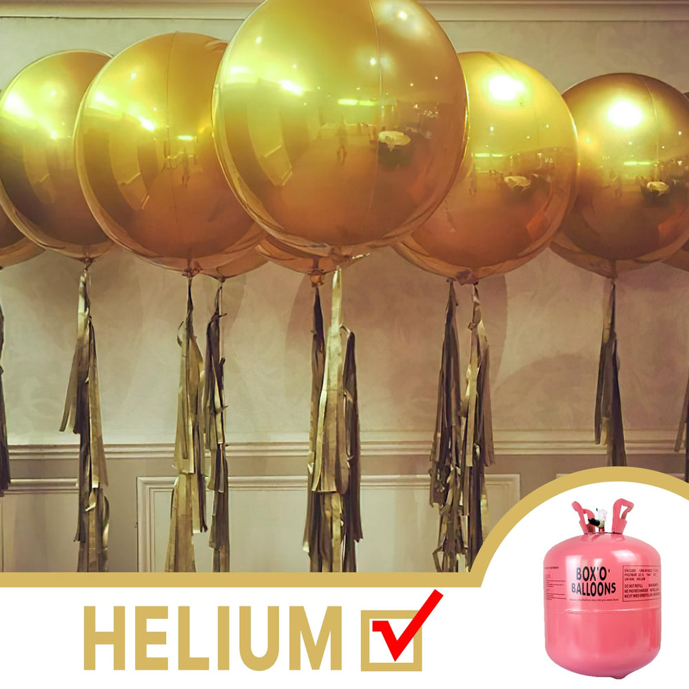 PartyWoo mylar gold balloons pack creates elegant lighting accents for events.