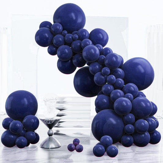 PartyWoo navy blue 18-inch balloons for bold arches and centerpieces.