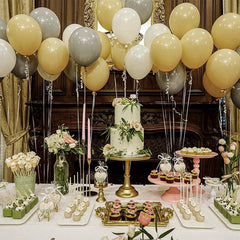 PartyWoo neutral balloons setup showing cohesive color for arches