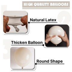 PartyWoo Neutral safari-tone balloons for coordinating themes.