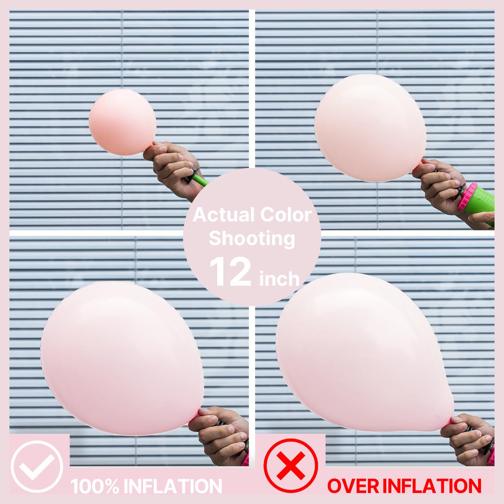 PartyWoo Pale Pink Balloons 12-inch in a centerpieces setup for events.