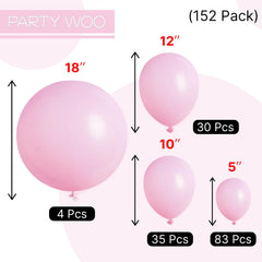 PartyWoo Pastel Pink balloons provide elegant, soft tones for celebrations.