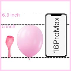 PartyWoo pastel pink latex balloons 5-inch for long-lasting garlands.