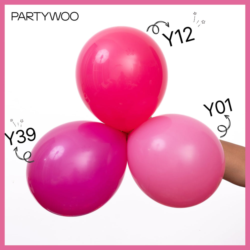 PartyWoo pink confetti 12in balloons add playful sparkle
