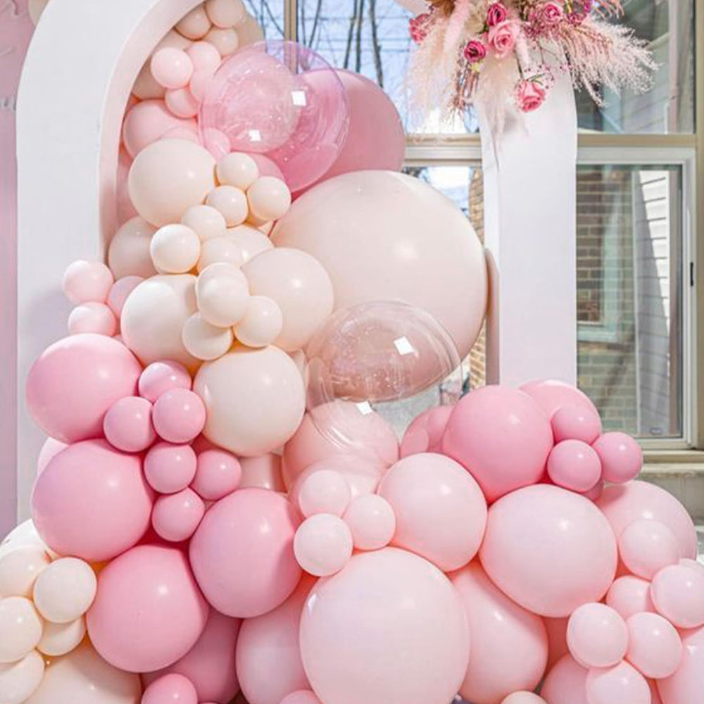 PartyWoo 5-inch balloons add texture to garlands.