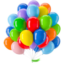 PartyWoo rainbow balloons 12inch brighten arches and garlands for celebrations.