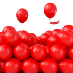 PartyWoo red balloons 100pcs 5in package for bold party decor