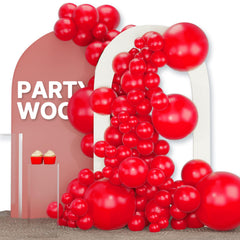 PartyWoo red 18-inch balloons for bold arches and striking centerpieces.
