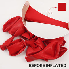 PartyWoo red balloons thick durable latex support arches and centerpieces during parties