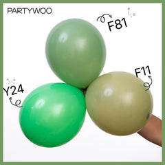 PartyWoo Sage Green 5inch balloons perfect accents for small details and fillers.
