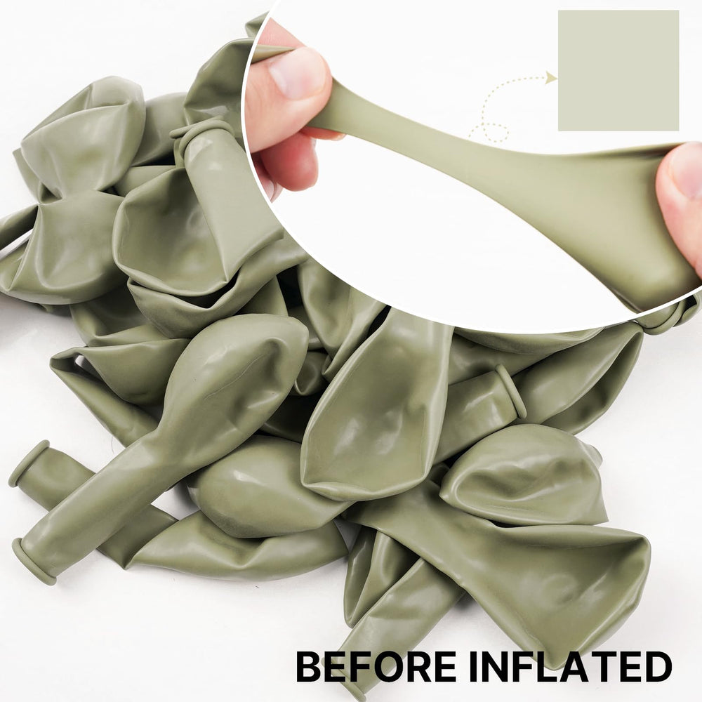 PartyWoo Sage Green Balloons arches garlands, ideal for creating festive focal points.