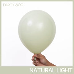 PartyWoo Sage Green Balloons for wedding decor with consistent color.