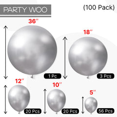 PartyWoo silver arch kit for quick, stylish party displays.