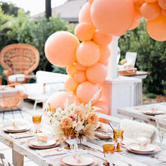 PartyWoo soft orange pastel decor ideas to brighten celebrations