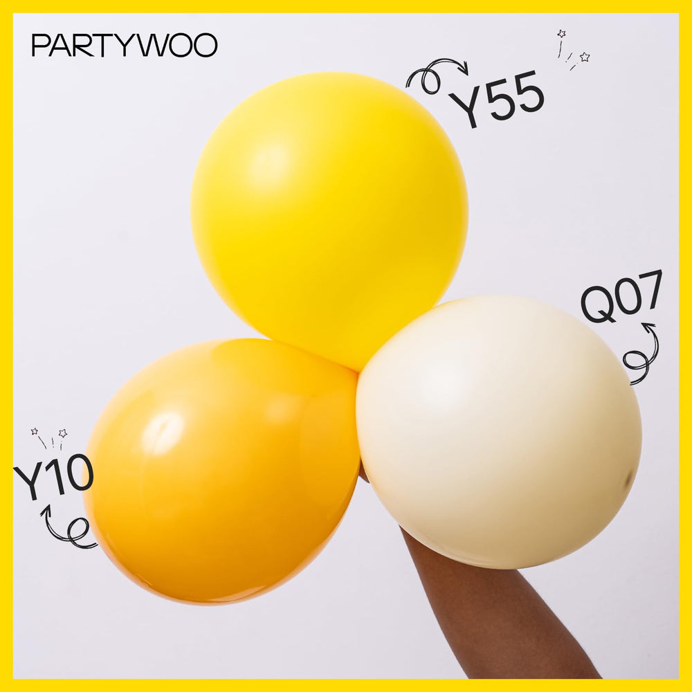 PartyWoo sunlit yellow balloons for sunflower-themed parties