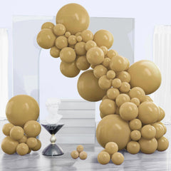 PartyWoo tan 18-inch balloons pack for elegant arches and centerpieces