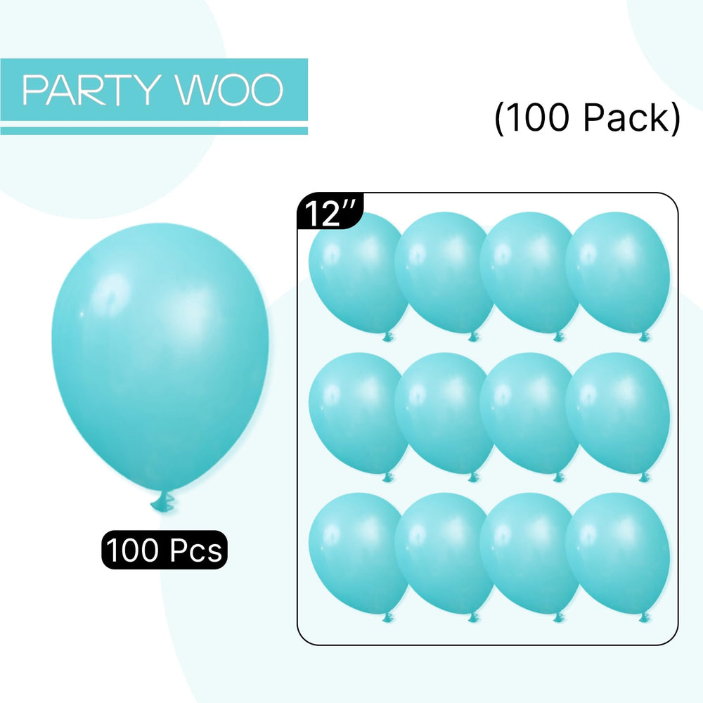 PartyWoo teal balloons perfect for baby showers and gender reveals.
